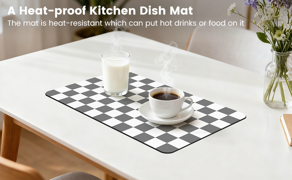 Grey checkered mat