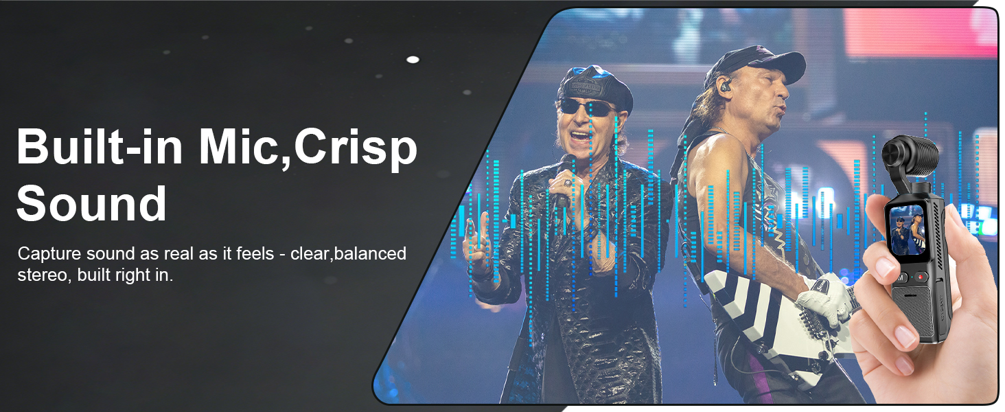 built-in mic, crisp sound - perfect for the live show or concert.