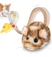 Migipaws Interactive MigiMouse Cat Toy 360° Rolling & Spin with Wiggling Tail for Indoor Cats Sma...
