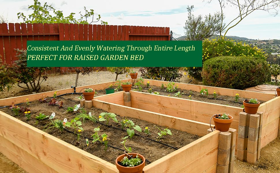 soaker hose warter hose garden hose for Raise garden bed