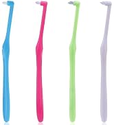 Ceonam 4 Pack Orthodontic Toothbrushes for Braces, Multicolor Dental End Tuft Brush with Small Ta...