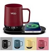 VFZO Temperature Control Smart Mug, Self Heating Coffee Mug LED Display, 180 Min Battery Life - H...