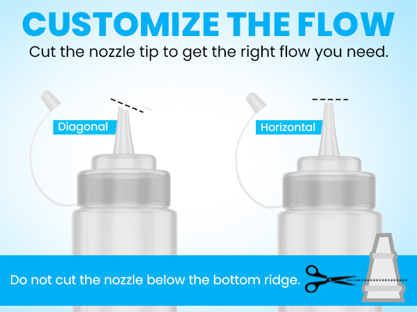 squeeze condiment plastic bottles with nozzle for sauces leak proof durable design easy to clean