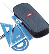 Geometry Set with Pencil Case, Rulers, Protractor. for Student Classroom Supplies and Engineering...
