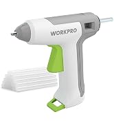 WORKPRO 3.6V Cordless Hot Glue Gun, Energy Saving Rechargeable Fast Heating Glue Gun Kit with 20 ...