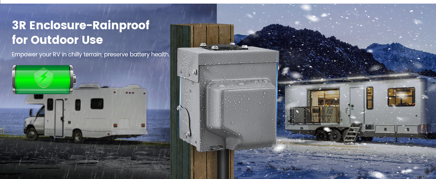 30 AMP RV Outlet Box Weatherproof