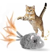 Pawingcat Moving Cat Toy Squeaky Cat Mouse Toy Automatic Interactive Cat Toys for Indoor Cats Mou...
