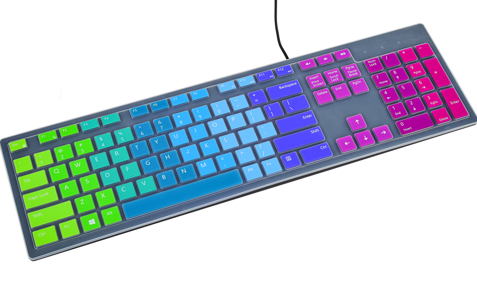 Keyboard Cover Skin for Dell KB216 Wired & Dell KM636 Wireless Keyboard