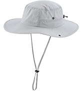 Home Prefer UPF50+ Mens Sun Hat Wide Brim Womens UV Protection Beach Bucket Hat Airy Fishing Hat ...