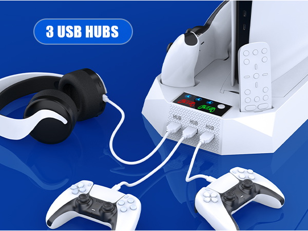 ps5 docking station with cooling fan