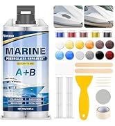 Nanoxa Marine Fiberglass Repair Kit, Gel Coat Repair Kit for Boats with Color Match, Fiberglass B...