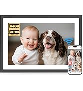 2K 64GB Frameo 10.1" Digital Picture Frame WiFi Electronic Photo Frame FHD 1920 x 1200 IPS Touch ...