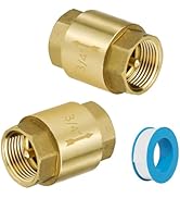 Angry Pony NPT 3/4 Thread Brass Spring Check Valve, Garden Hose Backflow Preventer, One Way Valve...