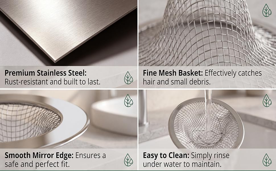premium strainless stell fine mesh drain strainer
