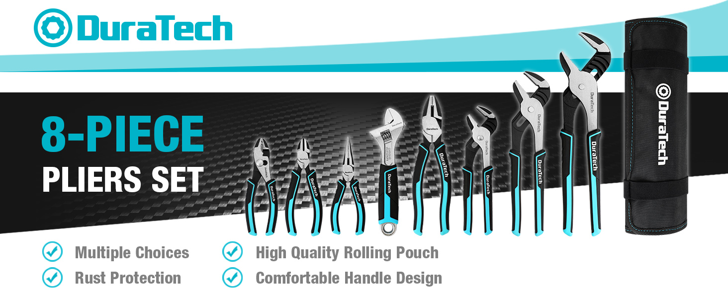 DURATECH 8-Piece Pliers Set
