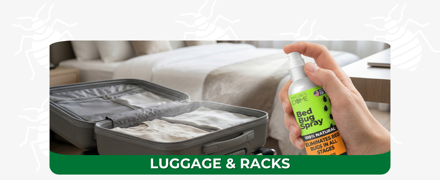 Spray for luggage to prevent bed bugs