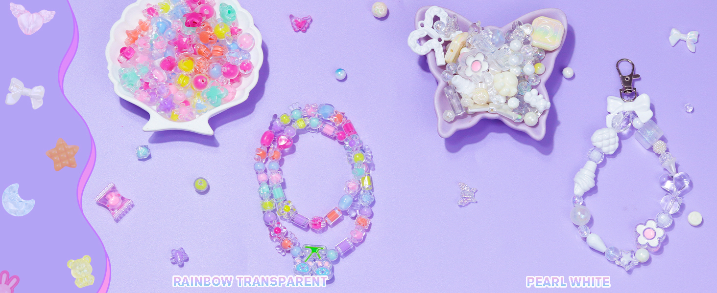 Rainbow Transparent, Pearl White