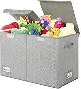 GRANNY SAYS Toy Chest with Lids, Foldable Toy Storage Organizer with Handles, Stuffed Animal Stor...