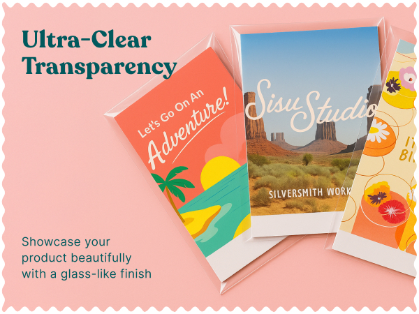 Ultra-clear transparency. Showcase your product beautifully with a glass-like finish