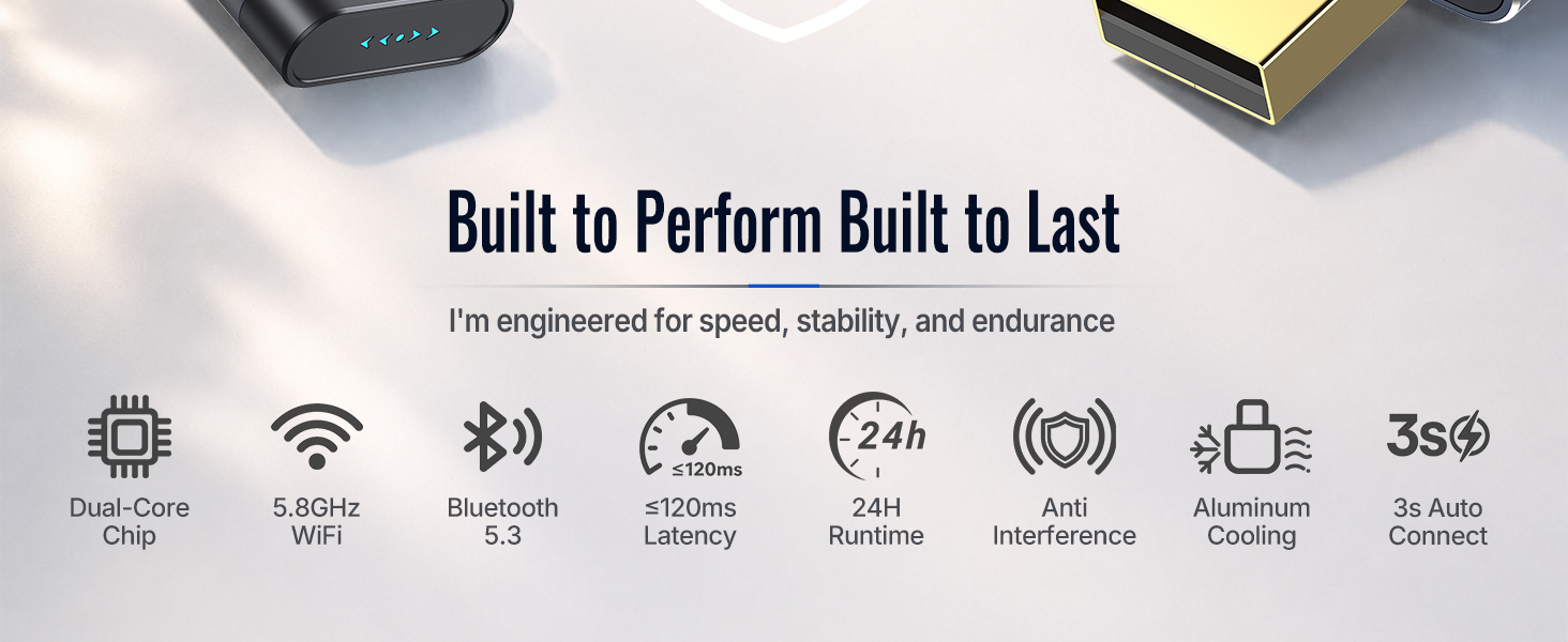 Wireless CarPlay dongle uses cooling design for dependable connection during extended drives.
