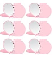 Jetec 12 Pieces Compact Mirrors Gifts Bulk,Pink | Small Pocket Mirrors, Mini Portable Folding Mak...