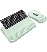 3-in-1 Ergonomic Keyboard Stand with Wrist Rest & Mouse Pad Set, Comfy Keyboard Riser Holder Soft...