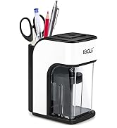 Eagle Electric Pencil Sharpener, Heavy Duty Helical Blade, Auto-Stop Safety Feature, Large Shavin...