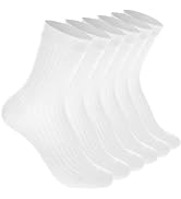 HAVE A TREE Women White Thin Socks Lightweight Casual Crew Summer Socks 3-12 Pair