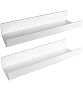 evron Acrylic Floating Shelves for Wall Decor (White, L15)