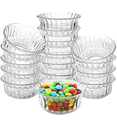 Frcctre 16 Pack 4 Inch Glass Bowls, 8.5 Oz Mini Glass Prep Bowls Salad Bowls Dessert Bowls Candy ...