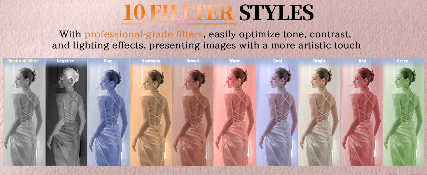 Vlogging Camera with 10 Fillter Styles