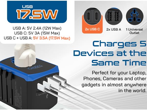 international plug adapters type f plug adapter usb c plugs for wall outlet adapter converter usb c