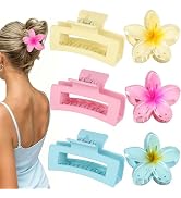 Flower Hair Clips for Women Square Claw Clips for Girls 2 Styles Hair Claw Clips for Thick or Thi...