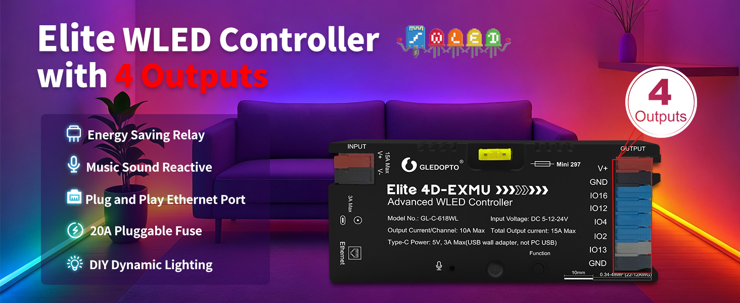 elite wled 4 outputs
