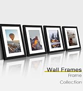Picrit 5x7 Picture Frame Set of 4, Made of High Definition Real Glass, Display 4x6 with Mat or 5x...