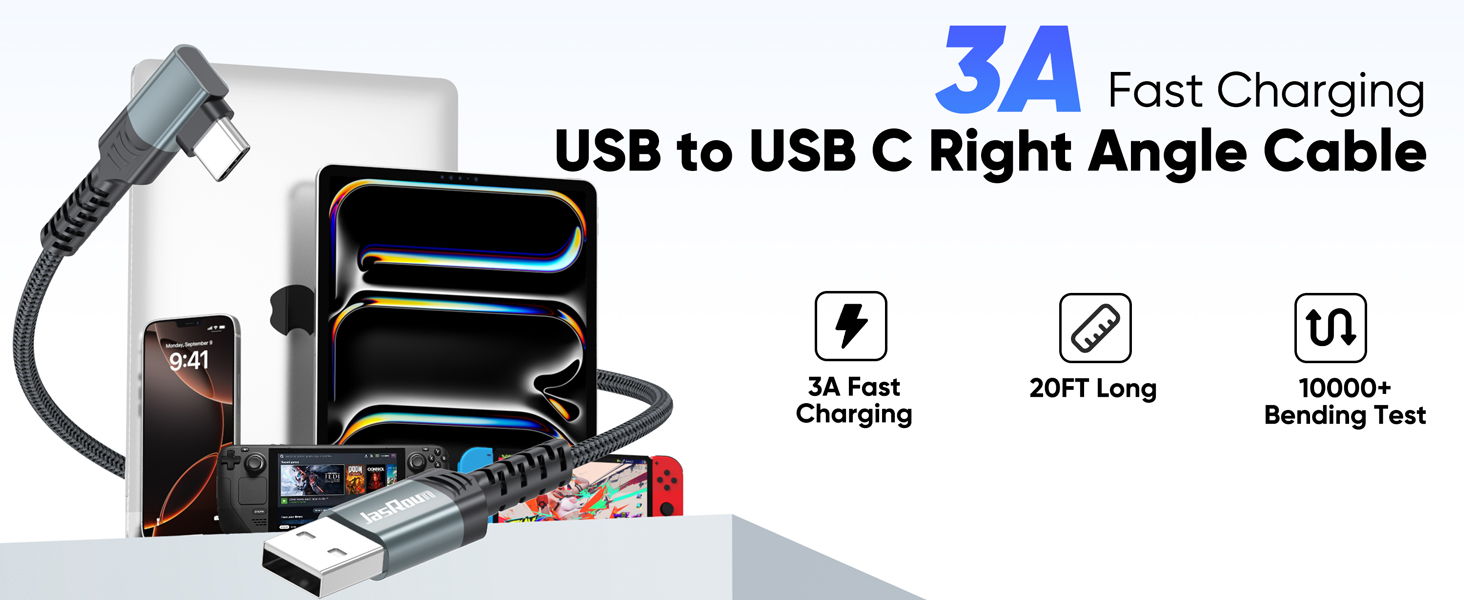 20ft usb c cable fast charging