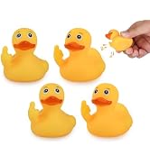 DS. DISTINCTIVE STYLE Middle Finger Rubber Ducks 4 Pieces Yellow Rubber Duck 2.16 Inch Funny Car ...