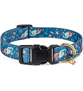 Handmade Dog Collar for Small Medium Large Dogs,Blue Mermaid with Pendant Fall and Winter Fashion...