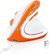 Uineer Ergonomic Mouse, Wireless Bluetooth Rechargeable Vertical Mouse, 7 Color LED, 4 DPI Adjust...
