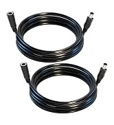 7.4mm x 5.0mm DC Power Extension Cable, 2-Pack Male to Female Jack Connector 16AWG 9.8FT, for Lap...