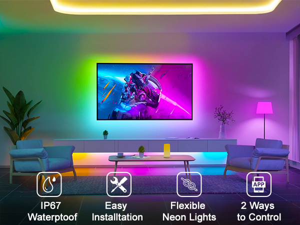 neon christmas lights