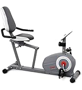 Sunny Health & Fitness Essentials Smart Recumbent Bike with Exclusive SunnyFit App Enhanced Blue...