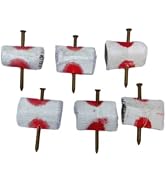 Zhuluck 6 Pcs Fake Finger Through Nail, Magic Trick Prank Joke Toy Artificial Blood Nail Through ...