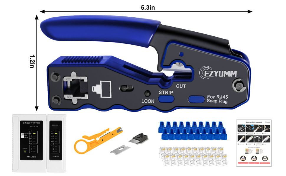 This tool kit has everything you need to crimp CAT6.