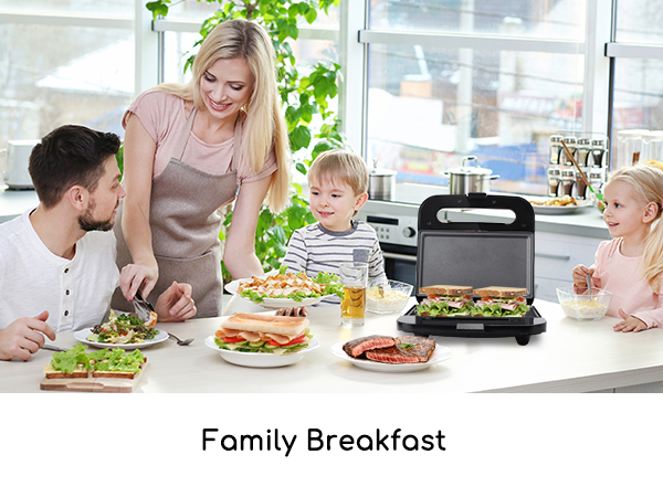 breakfast sandwich maker 3 in 1 mini panini press grilled cheese press