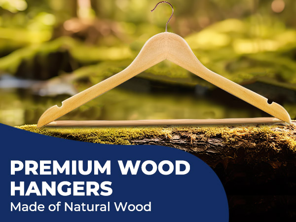wood clothes hangers 10 pack