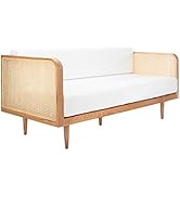 SAFAVIEH Couture Collection - Petroski French Cane Sofa, Natural Wood Frame with Natural Rattan S...