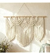 Tempospark Large Macrame Wall Hanging, 43" Wx32 L Boho Wall Hangings for Living Room Bedroom Nurs...