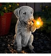 Solar Garden Statues Outdoor Decor, Garden Decor Dog Statue for Yard, Patio, Lawn Outside, Ideal ...