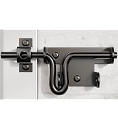 HILLMASTER Slide Bolt Gate Latch for Wooden Fence Door Lock with Padlock Hole,Heavy Duty Sliding ...